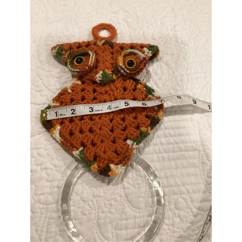 Vintage Crochet Owl Notepad & Towel Holders